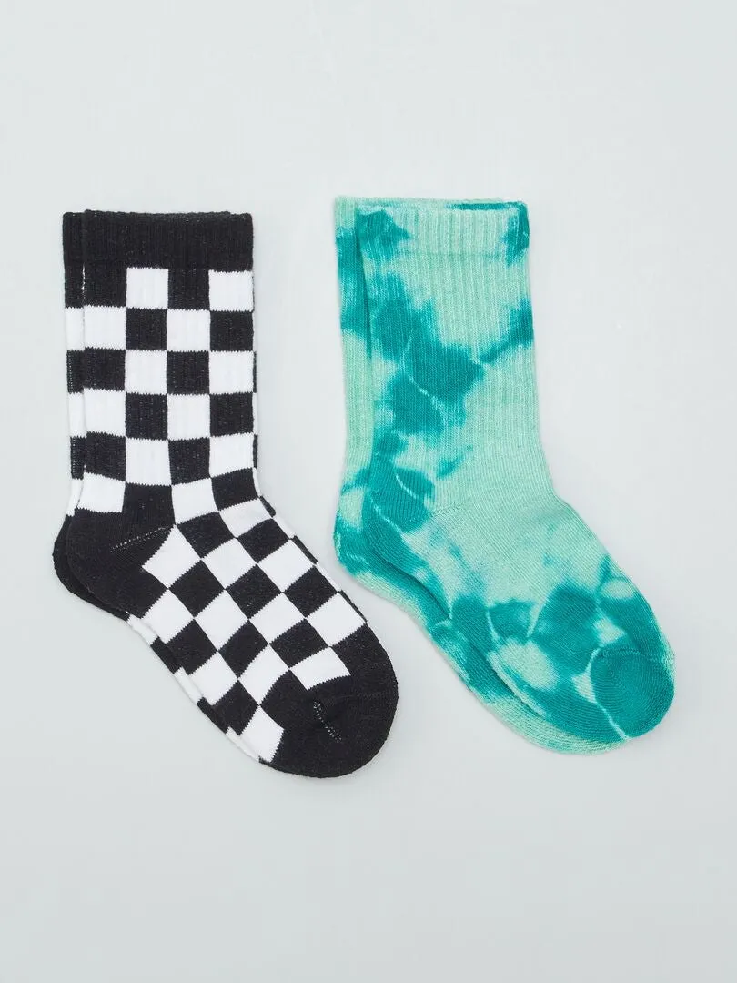 PACK DE CALCETINES ESTAMPADOS  2 PARES  VERDE